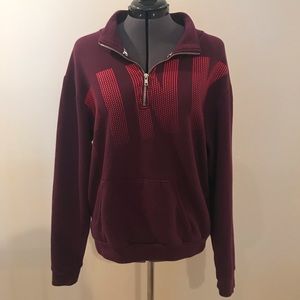 VS PINK Burgundy Quarter Zip Sweatshirt